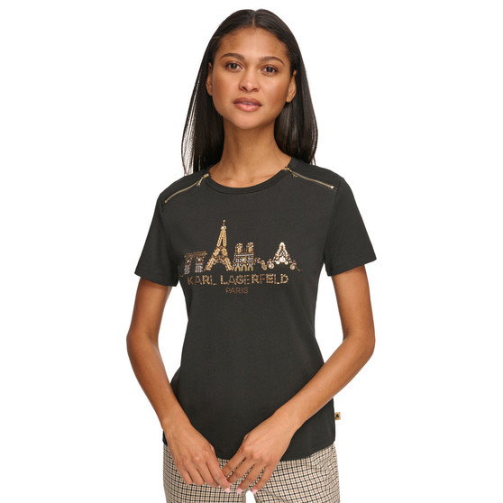 Women's Zip-Shoulder City Scene Top
