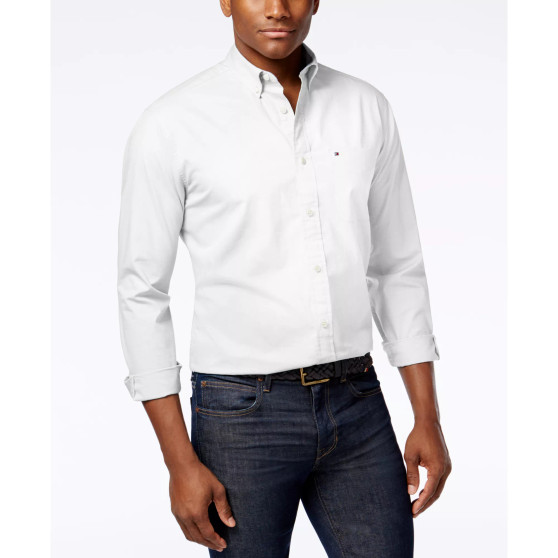 Men's Big & Tall Classic-Fit Stretch Solid Capote Shirt