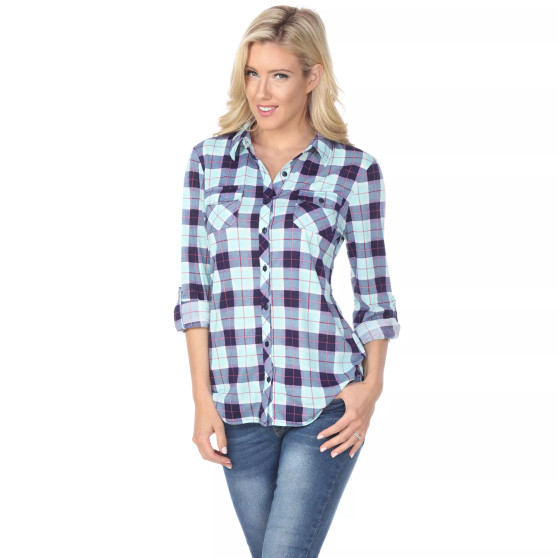 Women's Oakley Stretchy Plaid Top
