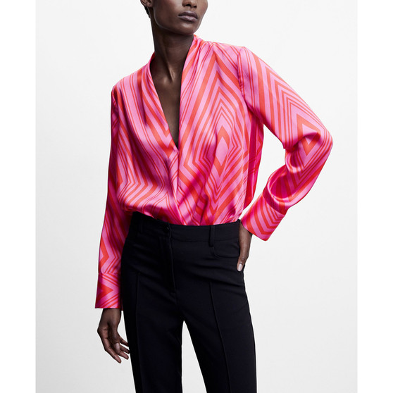 Women's Satin Print Blouse