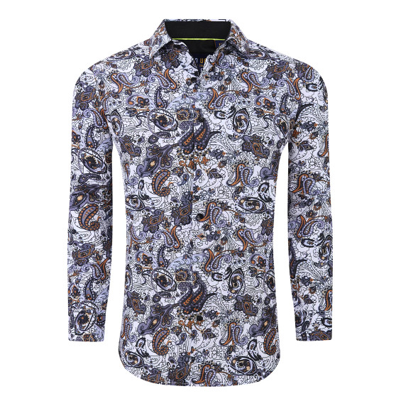 Men's Paisley Four-Way Stretch Button Down Slim Fit Shirt