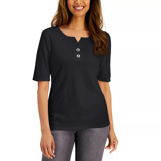 Cotton Toggle-Button Top, Created for Macy's