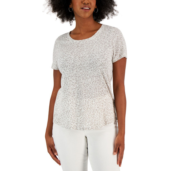 Petite Printed Classic T-Shirt, Created for Macy's