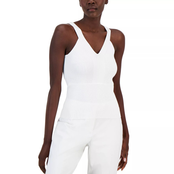 Women's Ribbed V-Neck Tank Top