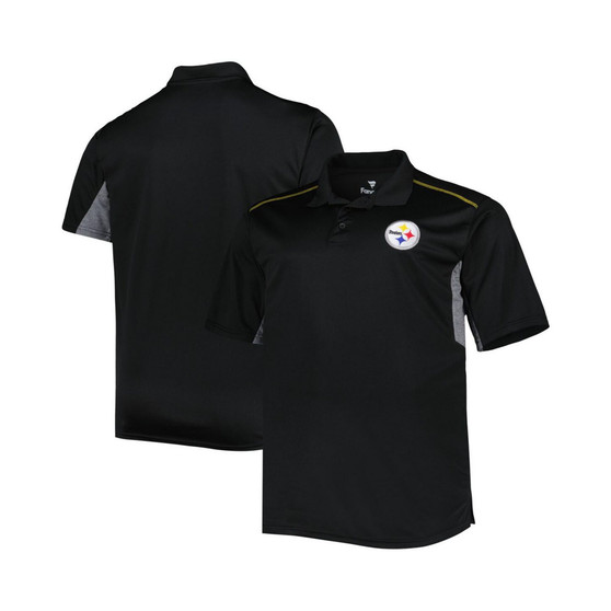 Men's Black Pittsburgh Steelers Big and Tall Team Color Polo Shirt