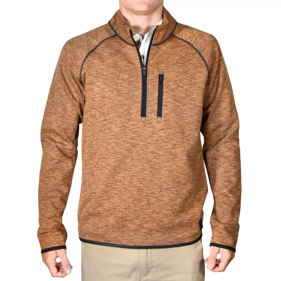 Men's Slub Knit Quarter-Zip Sweater