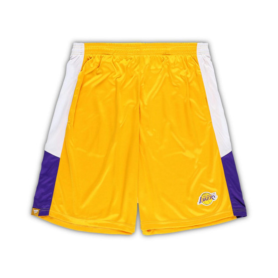 Men's Branded Gold Los Angeles Lakers Big and Tall Champion Rush Practice Shorts