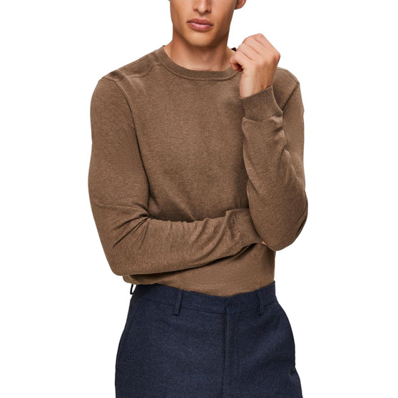 Men's Cotton Solid Crewneck Sweater