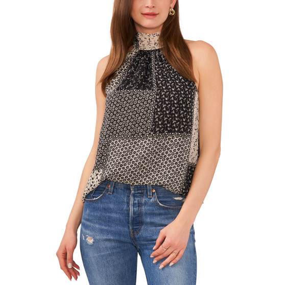 Women's Printed Tie-Back Halter Top