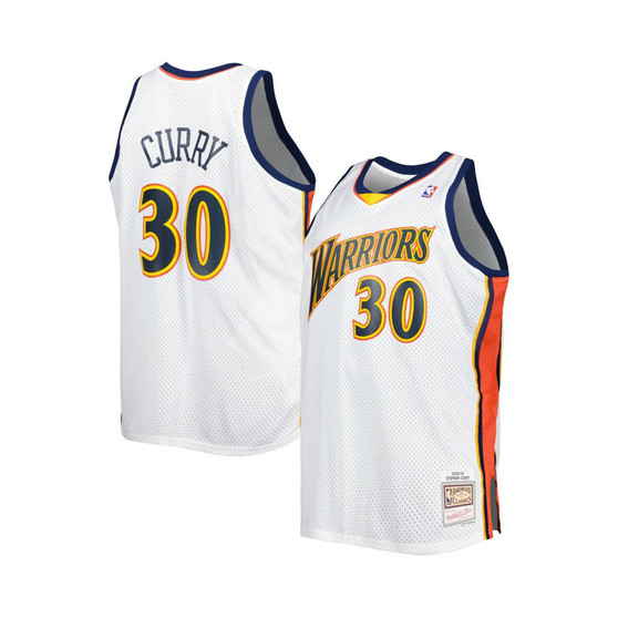 Men's Stephen Curry White Golden State Warriors Big and Tall Hardwood Classics 2008-09 Swingman Jersey