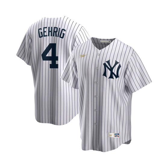Men's Lou Gehrig White New York Yankees Home Cooperstown Collection Player Jersey
