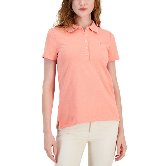 Women's Heathered-Color Short-Sleeve Polo