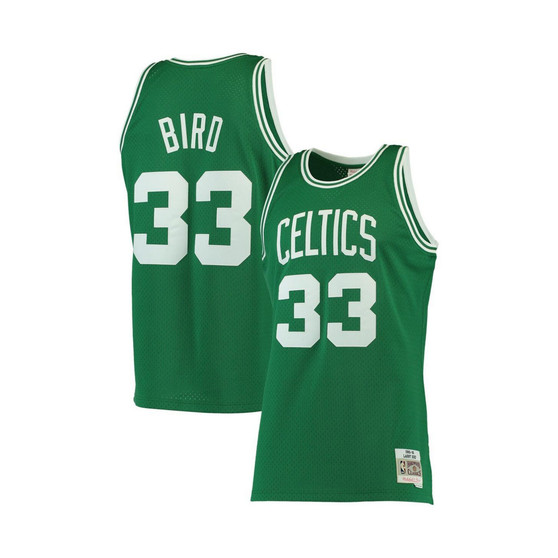 Men's Larry Bird Kelly Green Boston Celtics Big and Tall Hardwood Classics Jersey