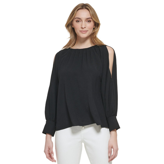 Women's Long Sleeve Cold Shoulder Blouse