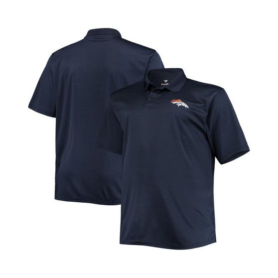Men's Navy Denver Broncos Big and Tall Birdseye Polo Shirt