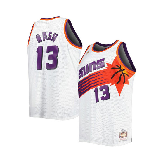 Men's Steve Nash White Phoenix Suns Big and Tall Hardwood Classics 1996-97 Swingman Jersey