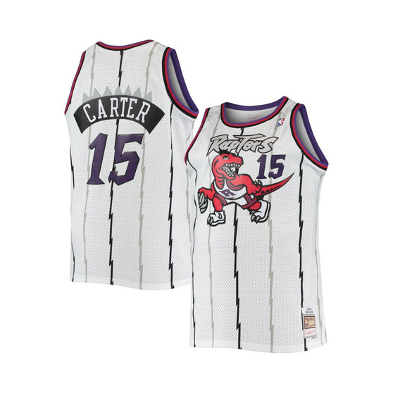 Men's Vince Carter White Toronto Raptors Big and Tall Hardwood Classics Swingman Jersey