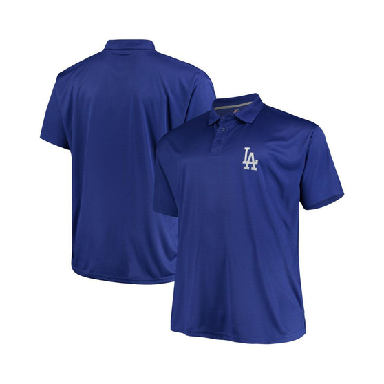 Men's Royal Los Angeles Dodgers Big and Tall Solid Birdseye Polo Shirt
