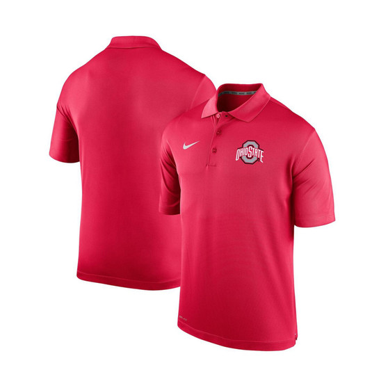 Men's Scarlet Ohio State Buckeyes Big and Tall Primary Logo Varsity Performance Polo Shirt