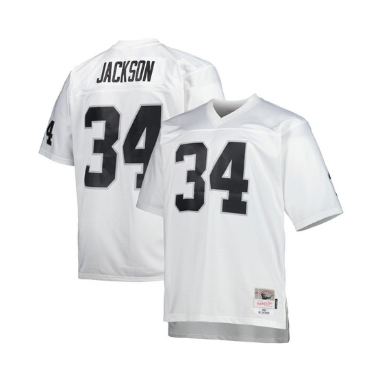 Men's Bo Jackson White Las Vegas Raiders Big and Tall 1988 Retired Player Replica Jersey