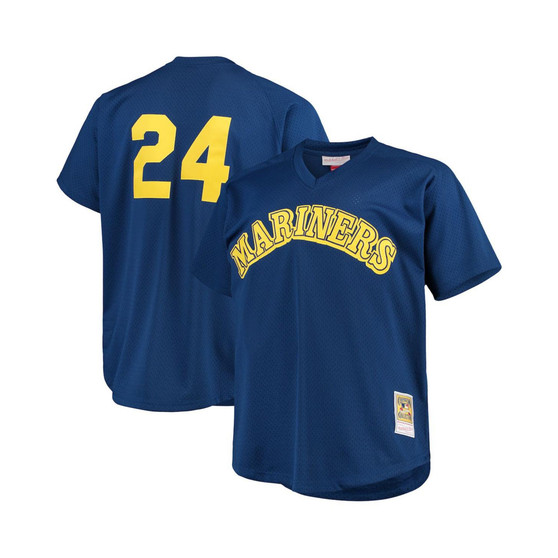 Men's Ken Griffey Jr. Royal Seattle Mariners Big and Tall Cooperstown Collection Mesh Batting Practice Jersey