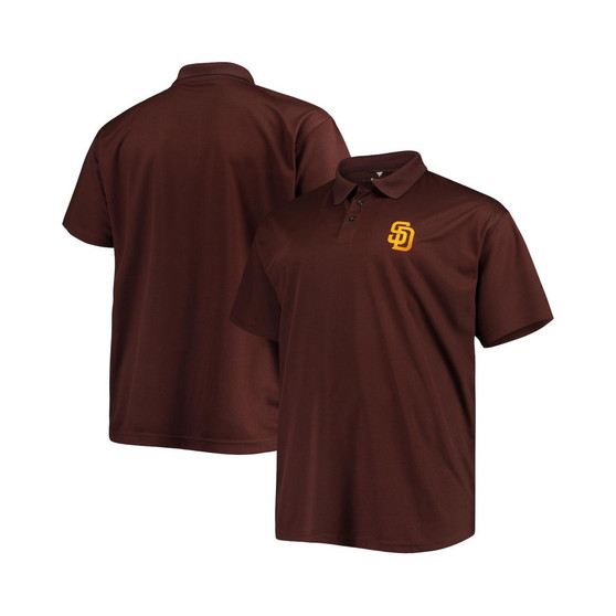 Men's Brown San Diego Padres Big and Tall Solid Birdseye Polo Shirt
