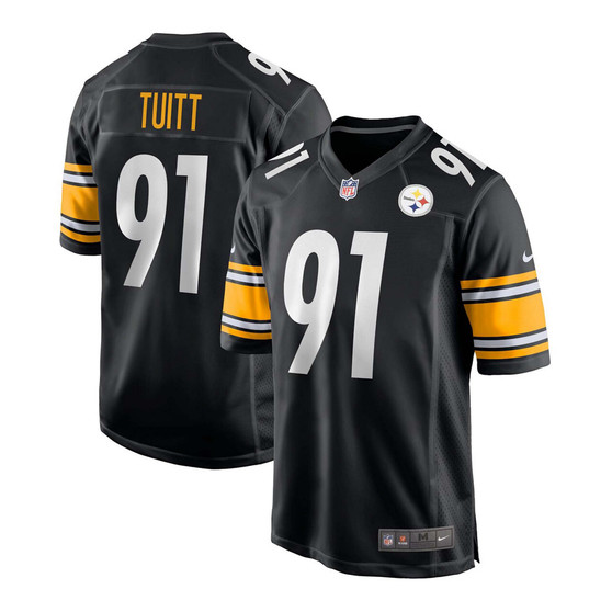 Men's Stephon Tuitt Black Pittsburgh Steelers Game Team Jersey