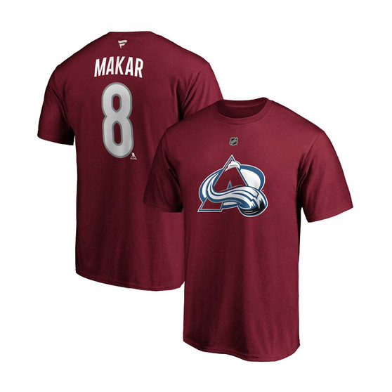 Men's Cale Makar Burgundy Colorado Avalanche Authentic Stack Player Name and Number T-shirt