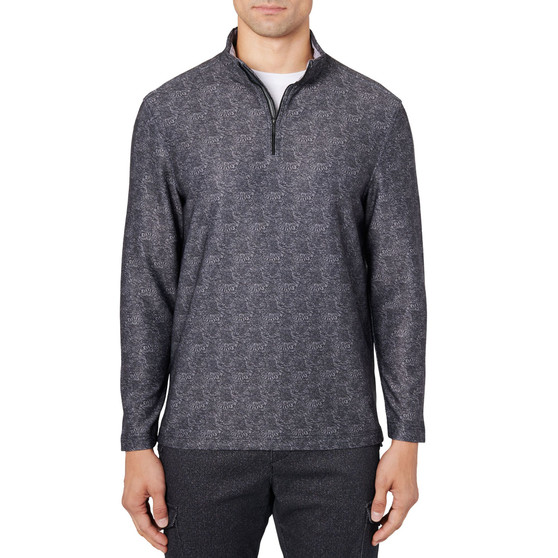 Men's Hawks Eye Bonded Fleece Lined Quarter Zip Sweater