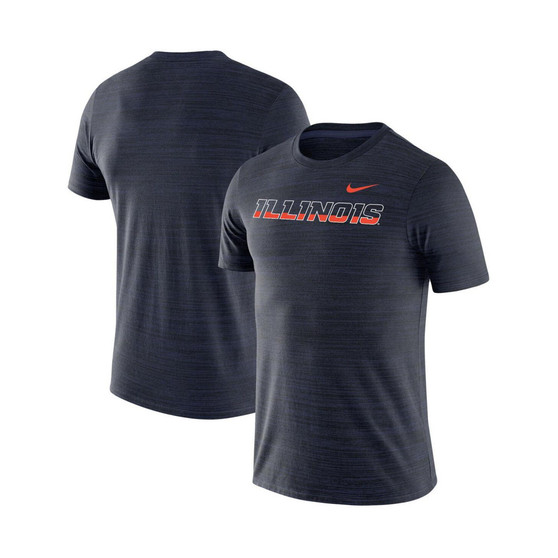Men's Navy Illinois Fighting Illini Big and Tall Velocity Space-Dye Performance T-shirt
