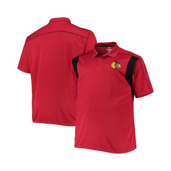 Men's Red Chicago Blackhawks Big and Tall Birdseye Polo Shirt
