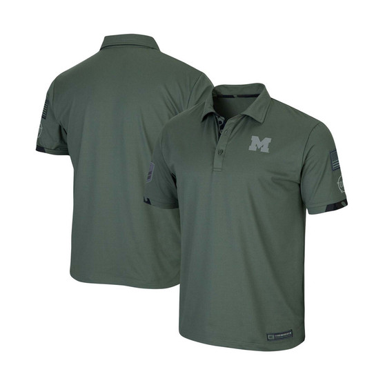 Men's Green Michigan Wolverines OHT Military Inspired Appreciation Echo Polo
