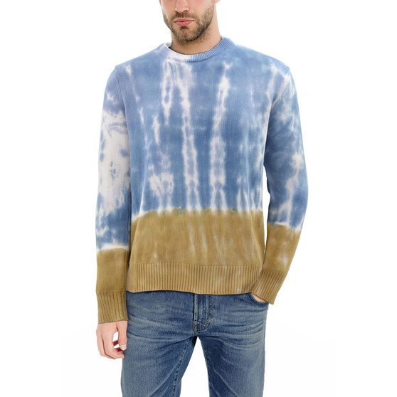 Men's Two Tone Tie Dye Crew Neck Sweater