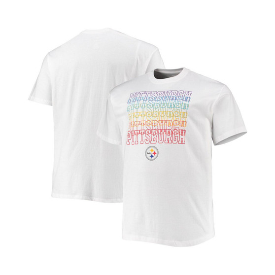 Men's Branded White Pittsburgh Steelers Big and Tall City Pride T-shirt