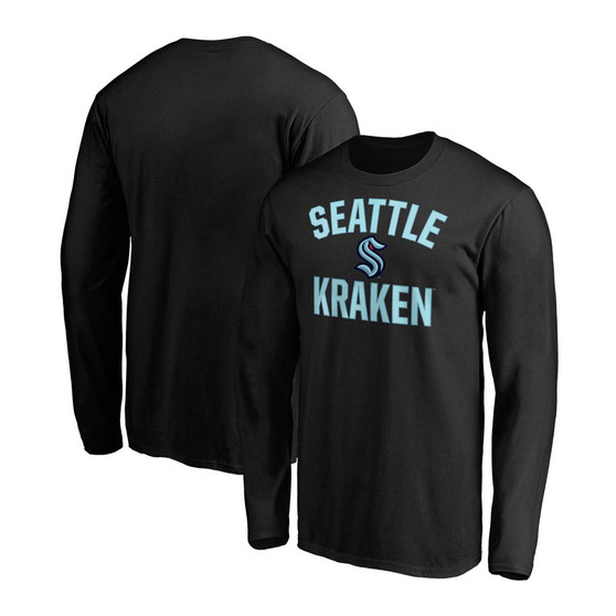 Men's Black Seattle Kraken Victory Arch Long Sleeve T-shirt