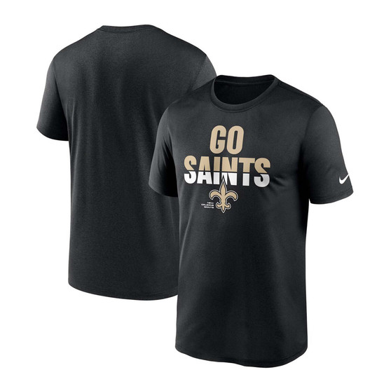 Men's Big and Tall Black New Orleans Saints Legend Local Phrase Performance T-shirt