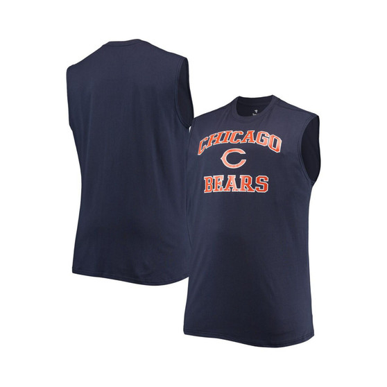 Men's Navy Chicago Bears Big and Tall Muscle Tank Top