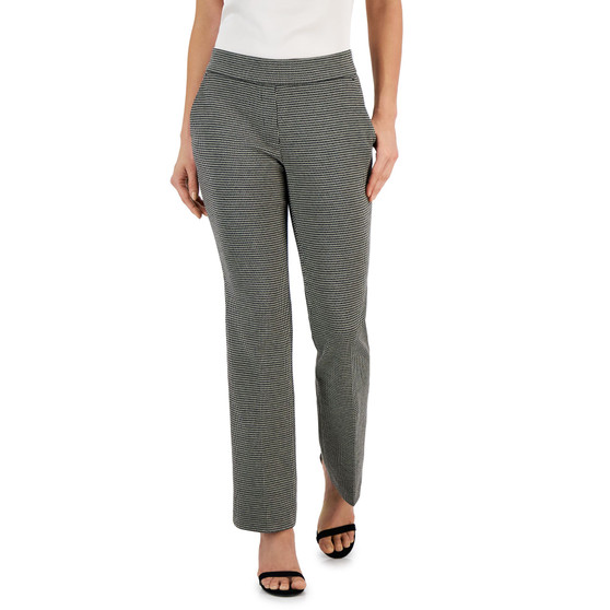 Women's Houndstooth Pull-On Slash-Pocket Pants
