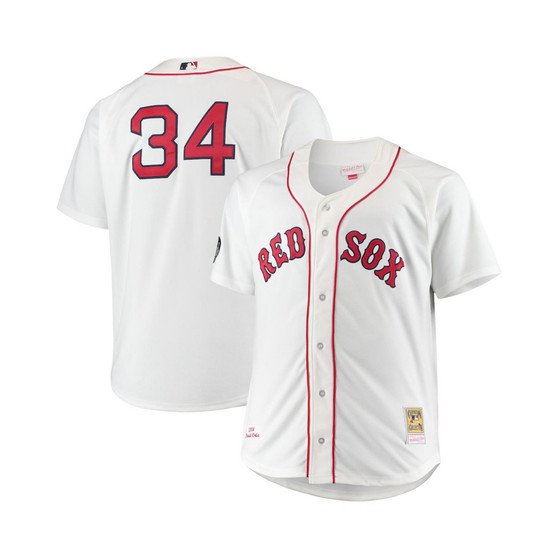 Men's David Ortiz White Boston Red Sox Big and Tall Home Authentic Player Jersey