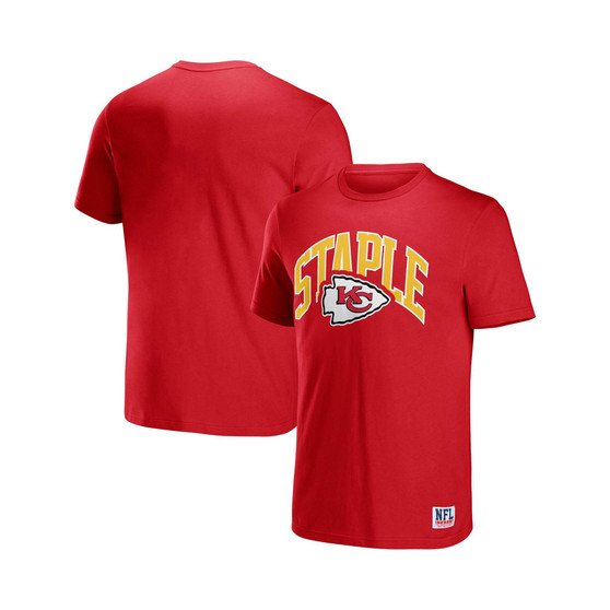 Men's NFL X Staple Red Kansas City Chiefs Lockup Logo Short Sleeve T-shirt