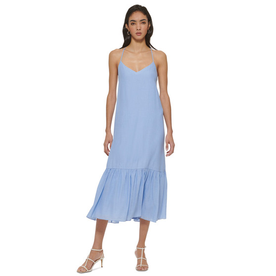 Women's Crinkle X-Back Maxi Dress