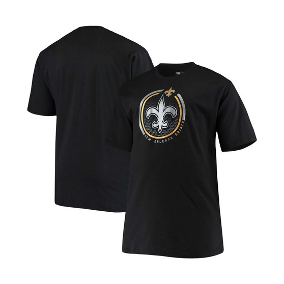 Men's Big and Tall Black New Orleans Saints Color Pop T-shirt