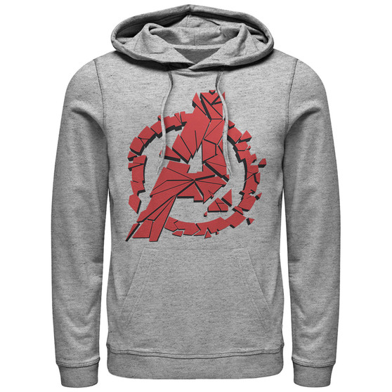Marvel Men's Avengers Endgame Shattered Logo, Pullover Hoodie
