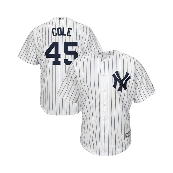 Men's Gerrit Cole White, Navy New York Yankees Big and Tall Replica Player Jersey