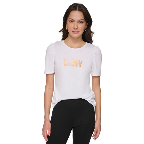Women's Gold Foil Puff-Sleeve T-Shirt