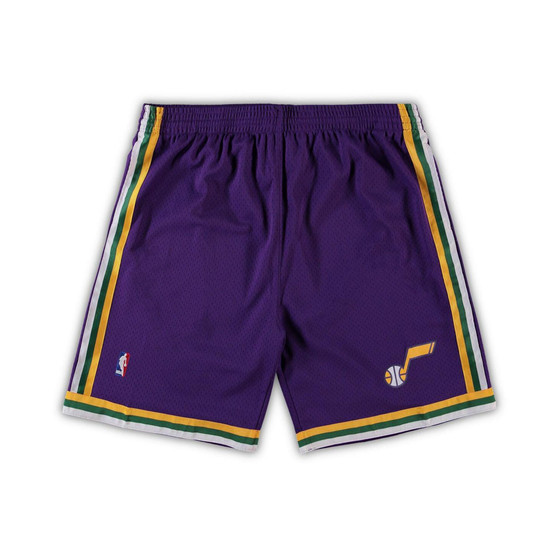 Men's Purple Utah Jazz Big and Tall Hardwood Classics Team Swingman Shorts
