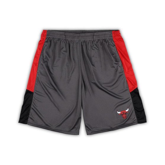 Men's Branded Gray Chicago Bulls Big and Tall Shorts