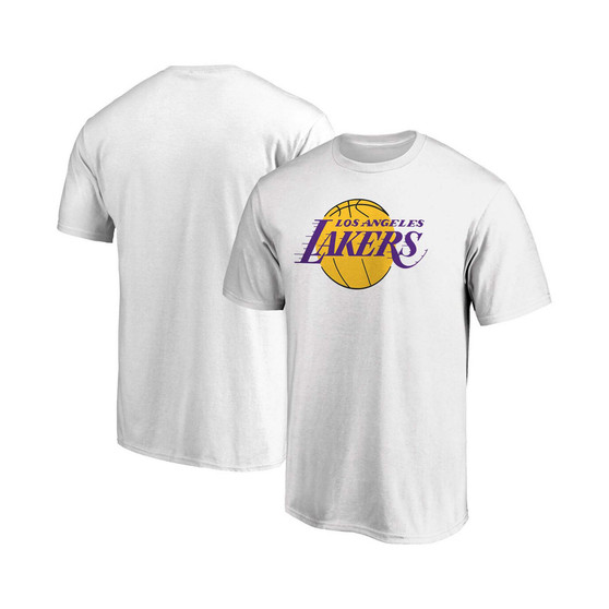 Men's White Los Angeles Lakers Primary Team Logo T-shirt
