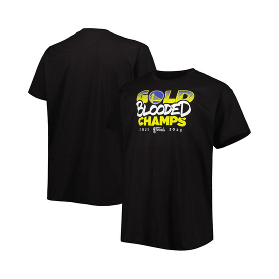Men's Branded Black Golden State Warriors 2022 NBA Finals Champions Gold Blooded Big and Tall T-shirt