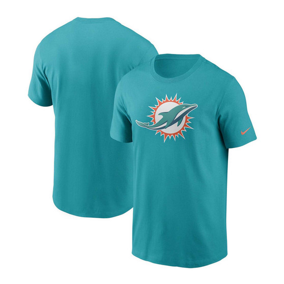 Men's Aqua Miami Dolphins Primary Logo T-shirt